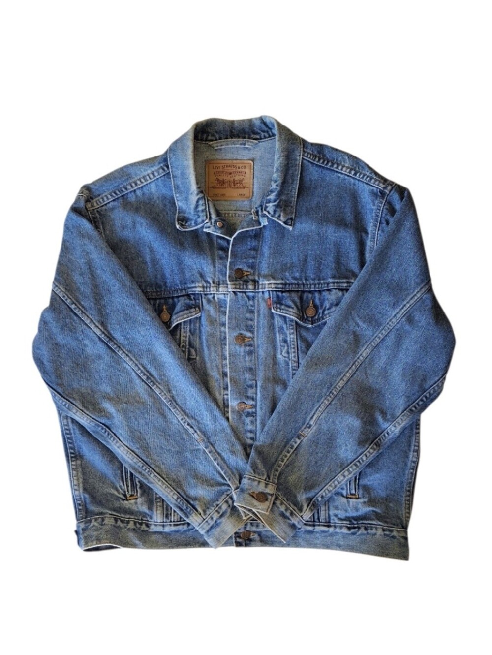 Vintage 1995 Levi’s 70507 Made in USA Denim Trucker Jacket L